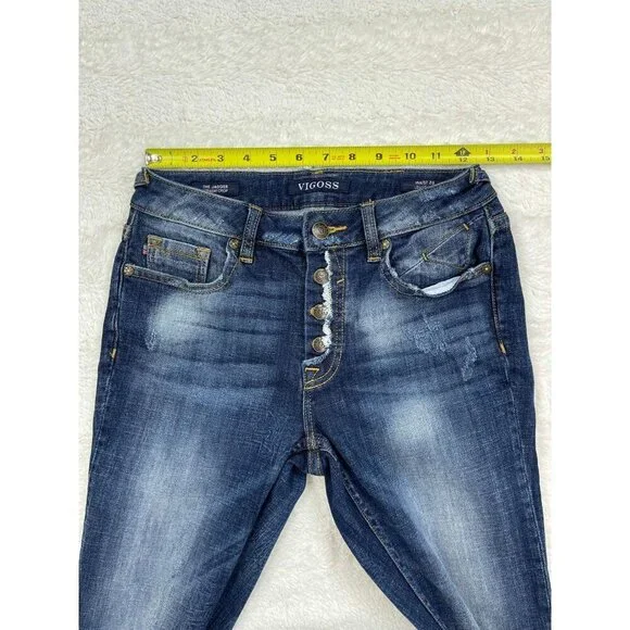 Vigoss Jagger Straight Crop Jeans 26x26 High Rise Button Fly - Picture 6 of 8